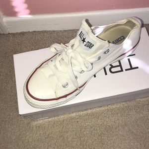 All Star White Low Top Converse